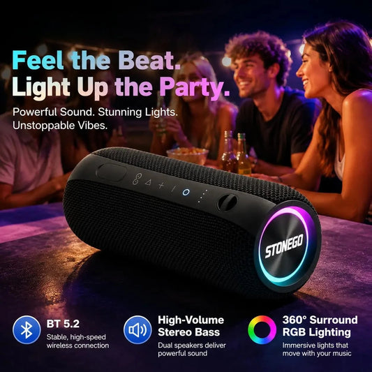 Cyberpunk Wireless Bluetooth Speakers TWS True Wireless Stereo RGB LED for Home Outdoor Party PC Gaming Desk Decor Portable Audio System with Rich Bass Clear Sound Multi Device Compatibility USB TF Card Playback