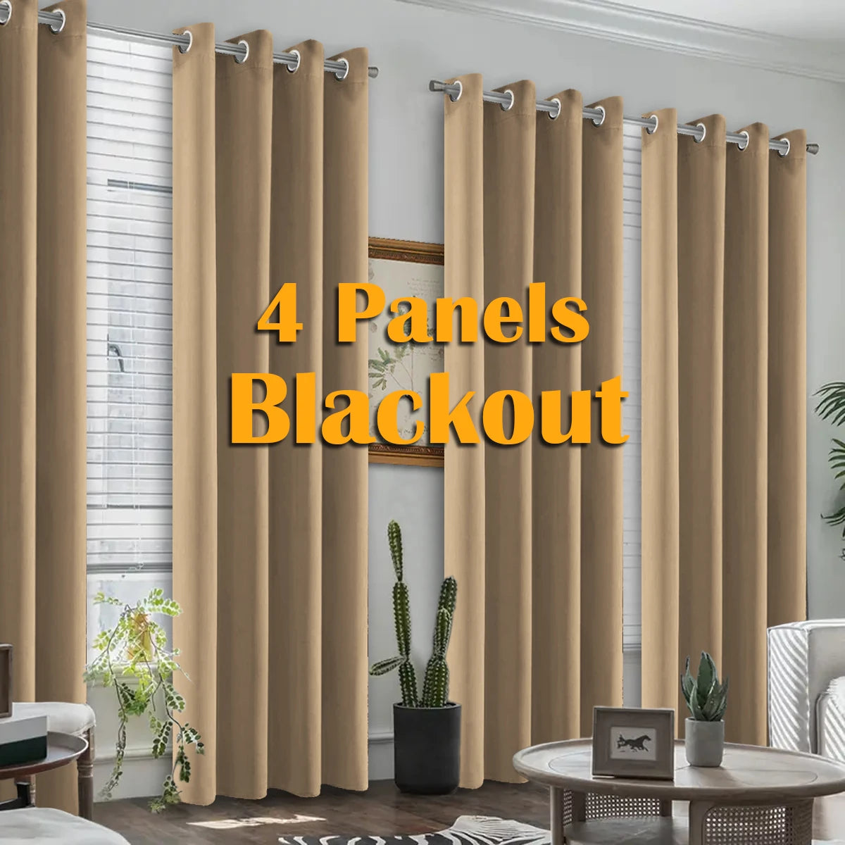 Thermal Grommet Window Curtains For Bedroom And Living Room