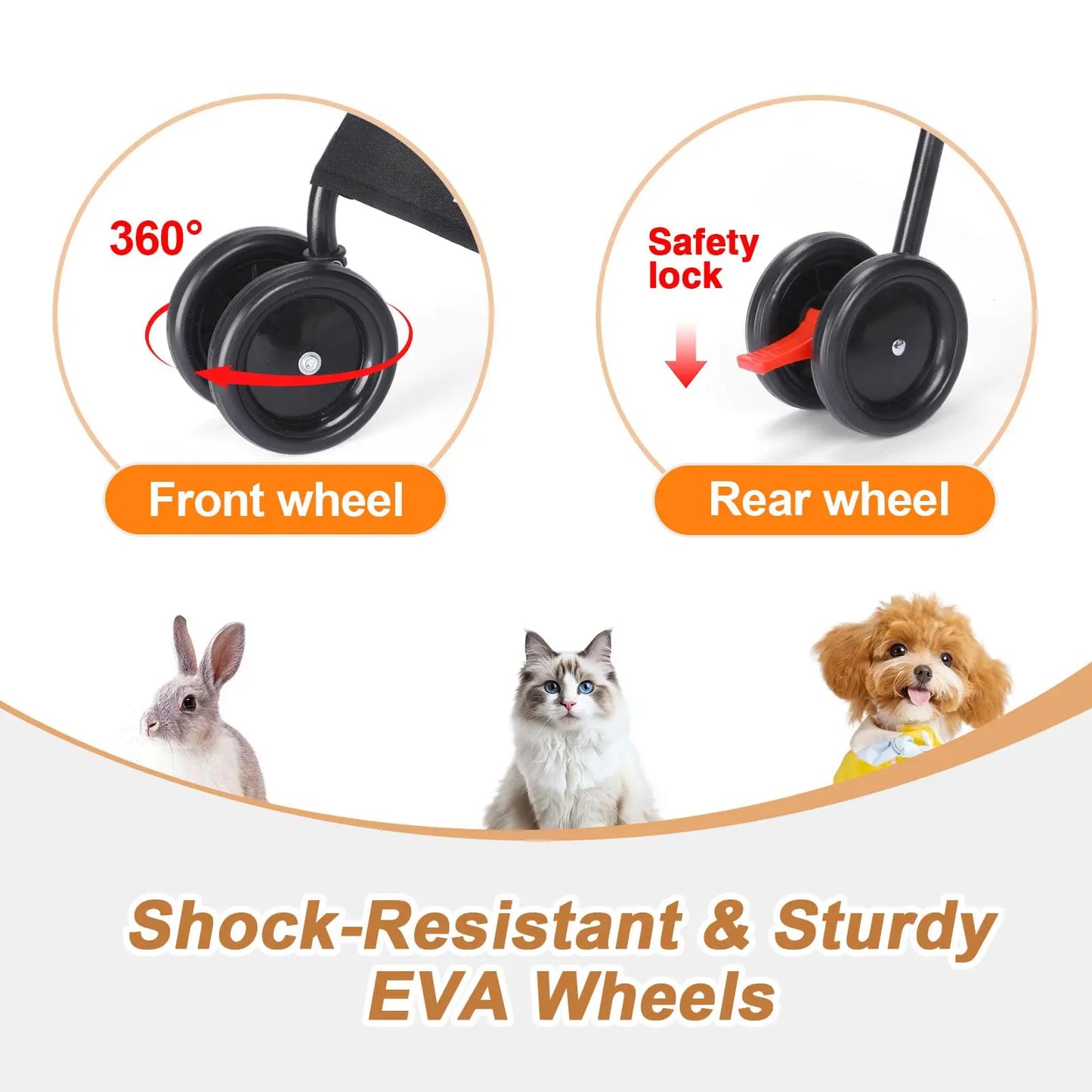 Travel Portable Pet Stroller For Small Dogs And Cats