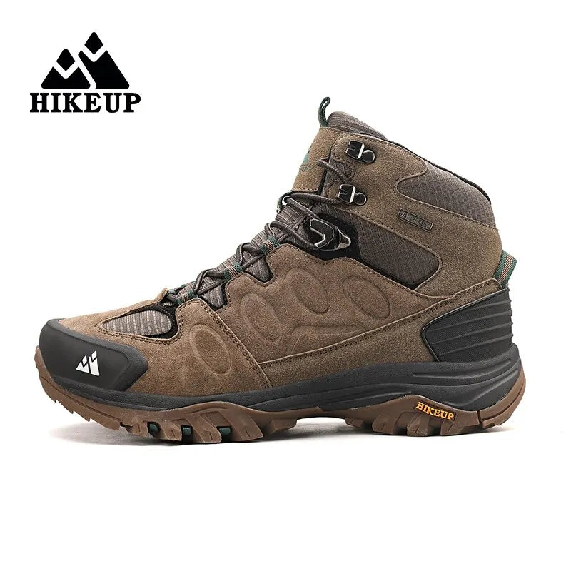 HIKEUP Winter High Top Hiking Boots For Men Non Slip