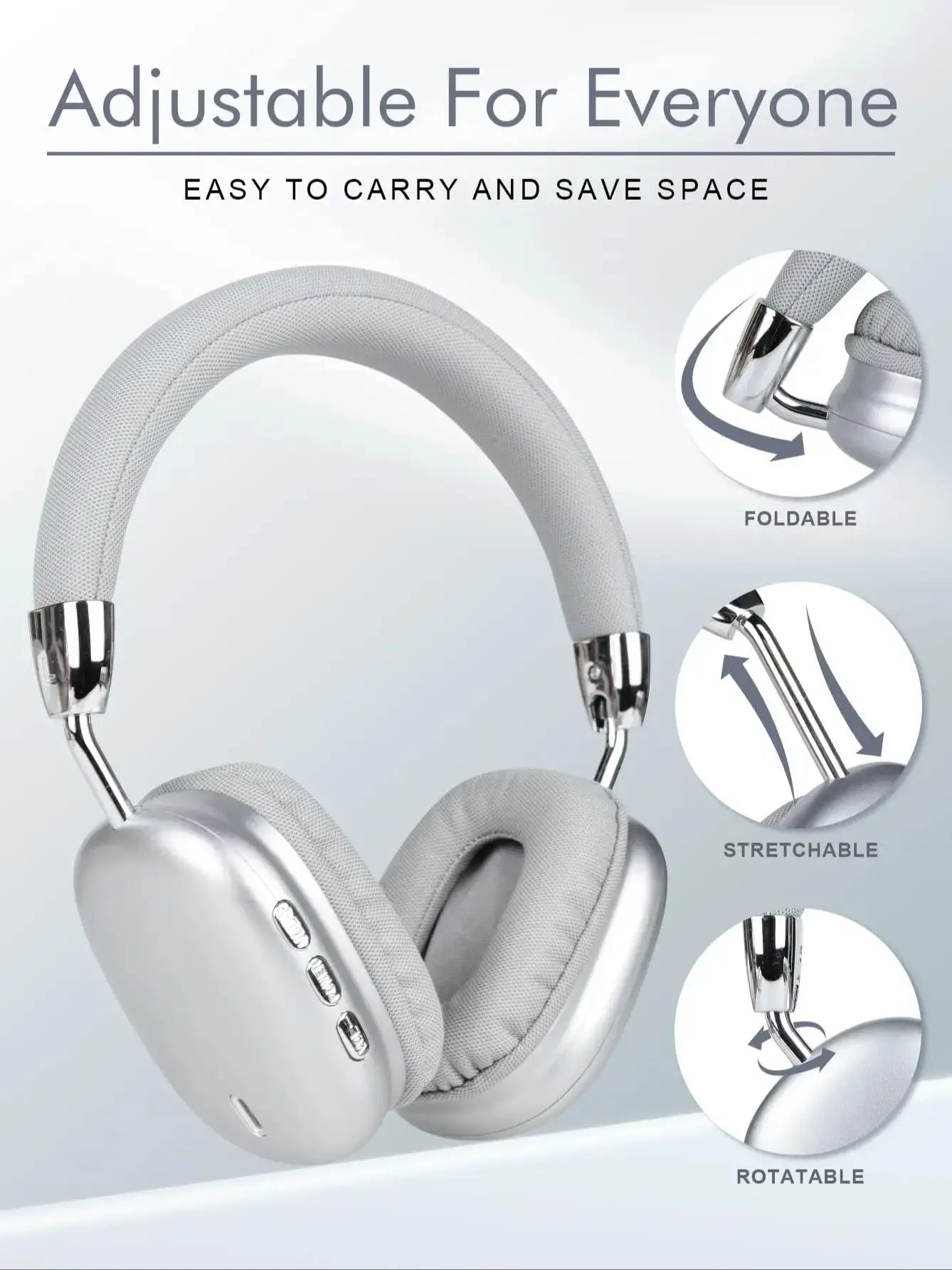 B36 Wireless Bluetooth 5.3 Over Ear Headphones With ANC Noise Cancellation