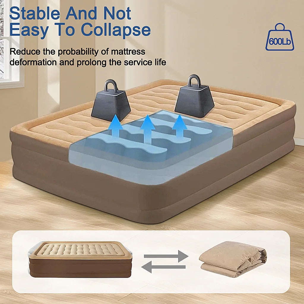 Automatic Inflatable Mattress For Outdoor Camping Portable Folding Bed