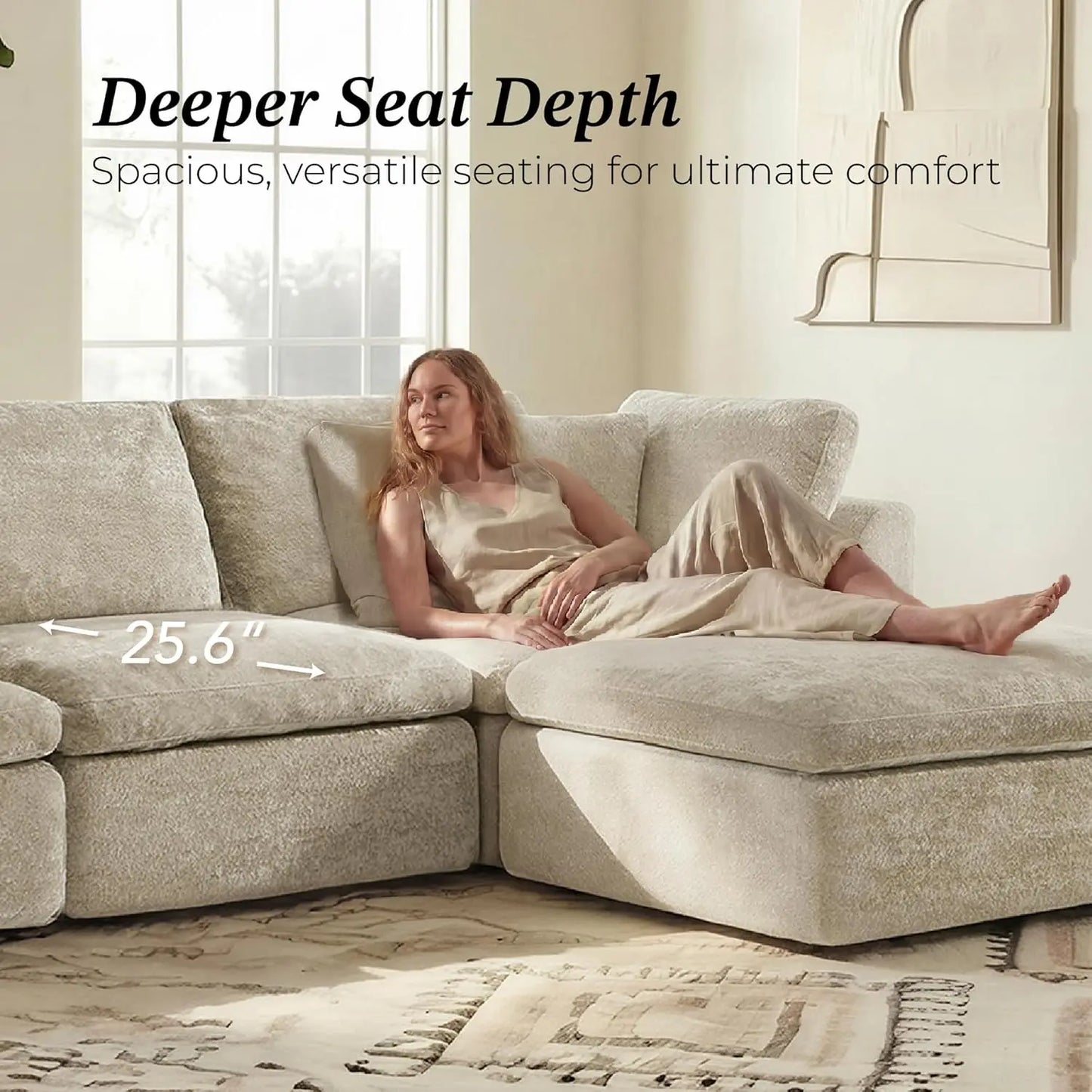 Modular Sectional Sofa With Ottoman L Shape Living Room Furniture