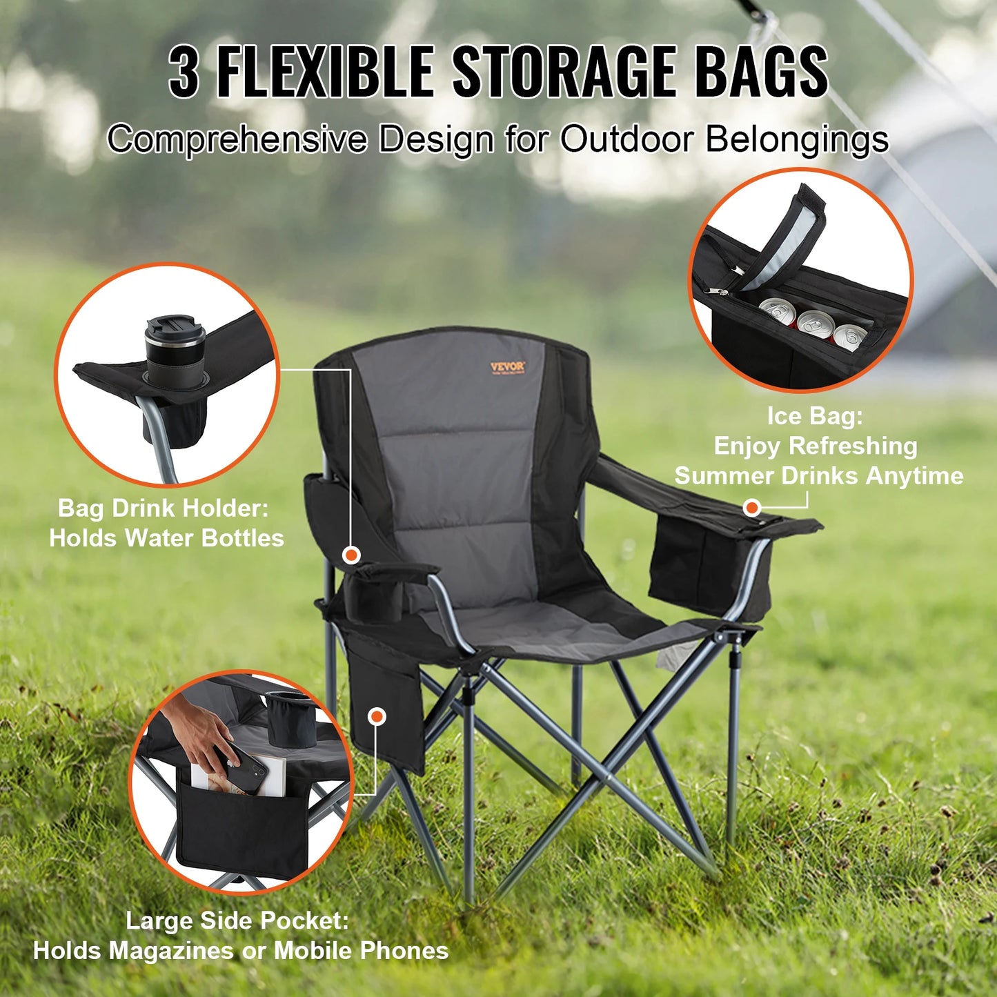 SucceBuy Outdoor Folding Camping Chair Ultralight Portable Travel Seat