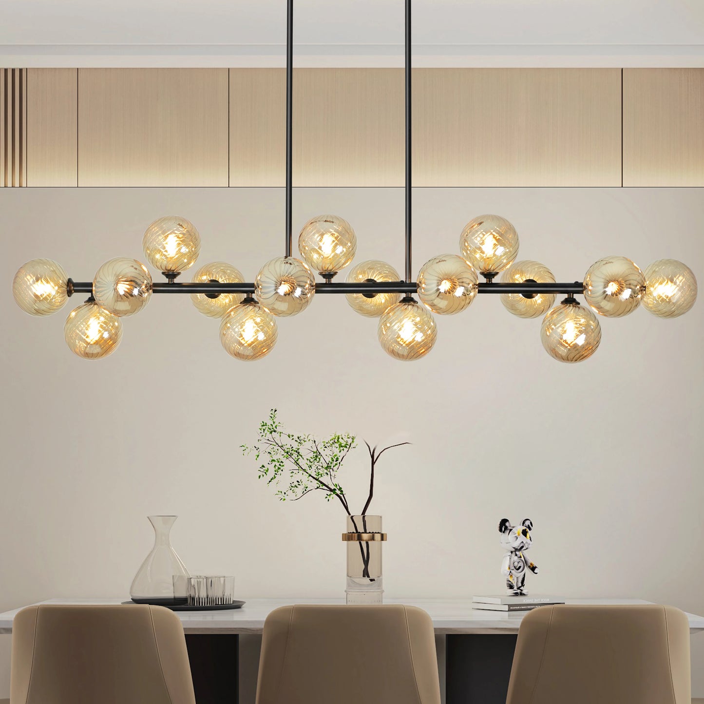 Mid Century Modern Sputnik Chandelier For Dining And Kitchen Island Lighting