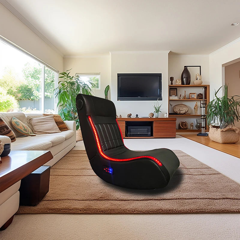Foldable Gaming Chair With Onboard Speakers USB Charging