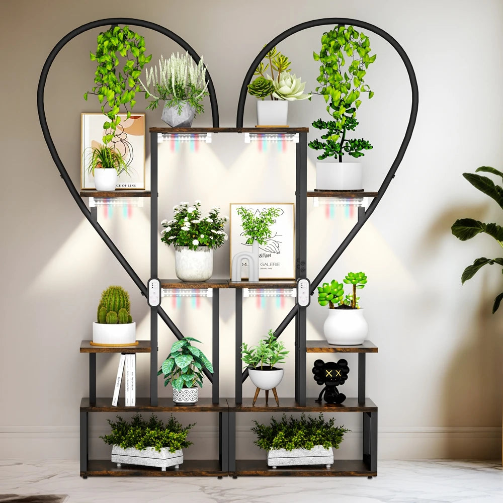 Wisfor Metal 6-Tier Ladder Plant Stand for Home Garden Decor