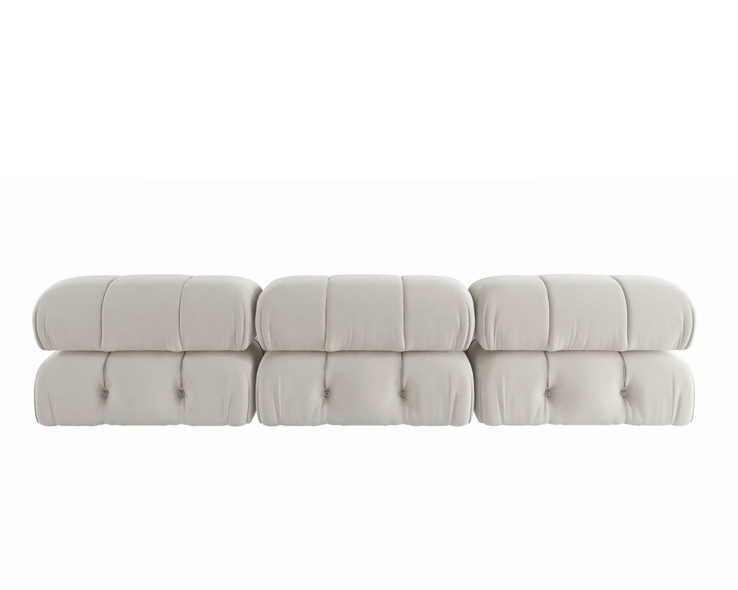 Sdorens Velvet Modular Sectional Sofa Set 3 Seats For Living Room
