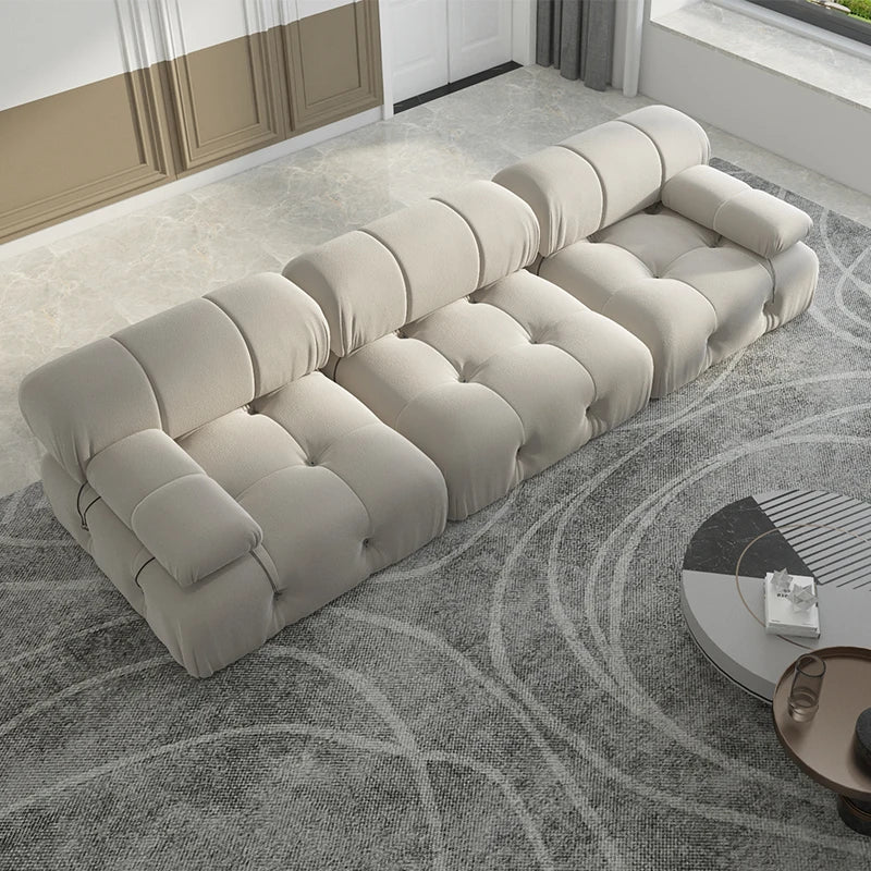 Sdorens Velvet Modular Sectional Sofa Set 3 Seats For Living Room