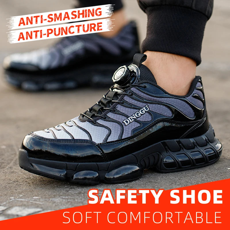 Department Name Puncture Proof Lace Up Work Shoes Steel Toe For Men