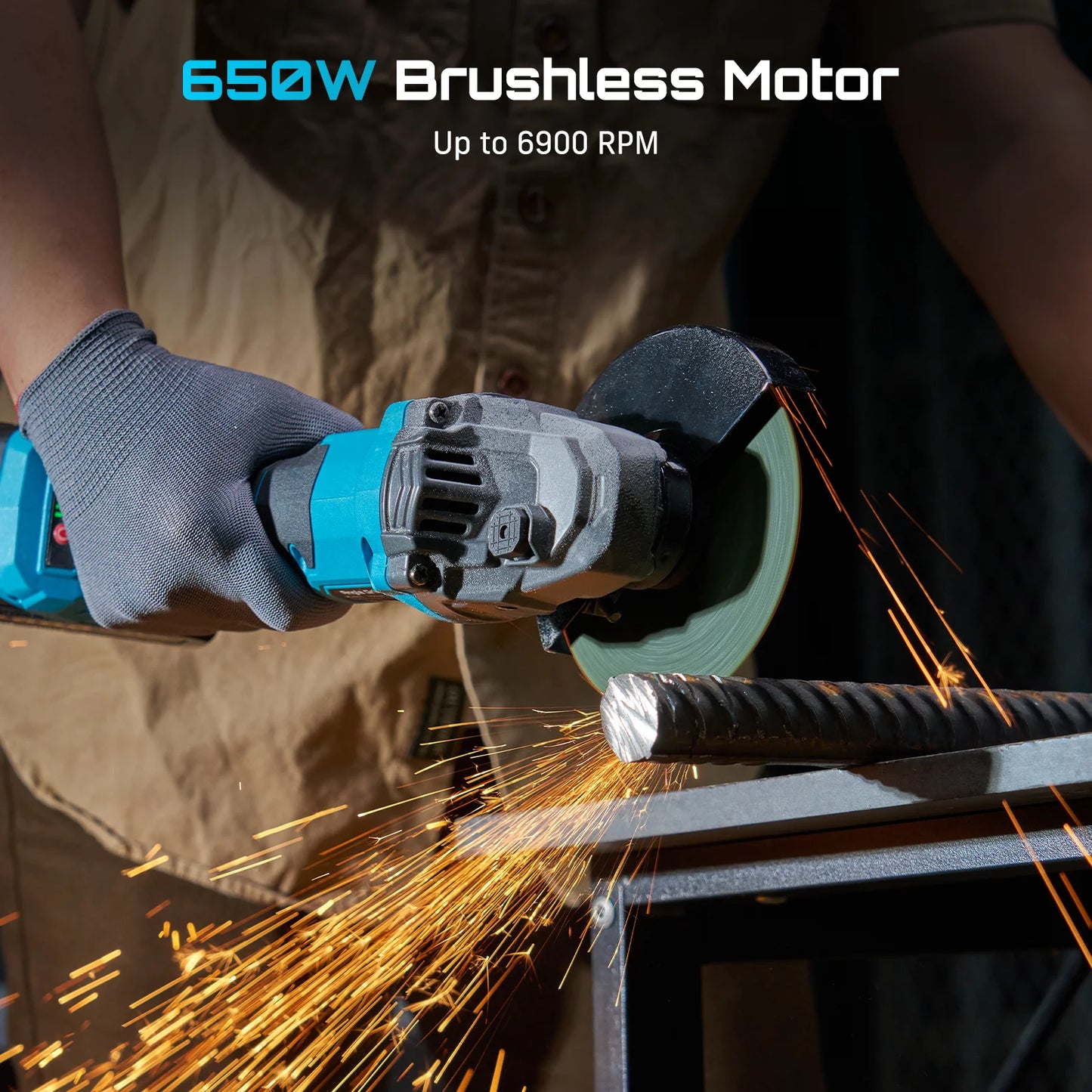 Seesii 3-In-1 Tool Combo Kit Rotary Hammer Drill Impact Wrench Angle Grinder Electric Brushless Cordless Battery Powered Tool Kits with 2x4.0Ah Batteries for Car Home Heavy-duty