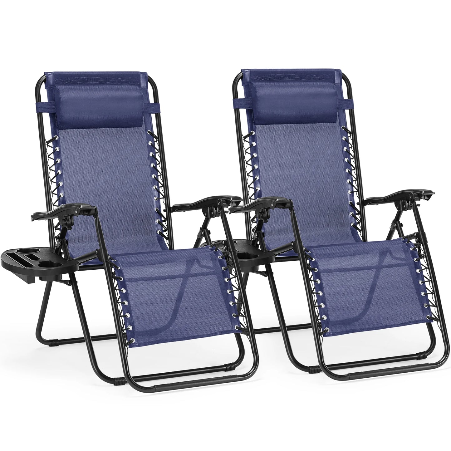 JHK Cup Holder Zero Gravity Portable Recliner For Patio