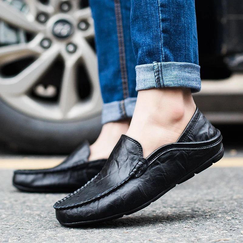Men's Leather Casual Loafers Moccasin Shoes For Everyday Comfort
