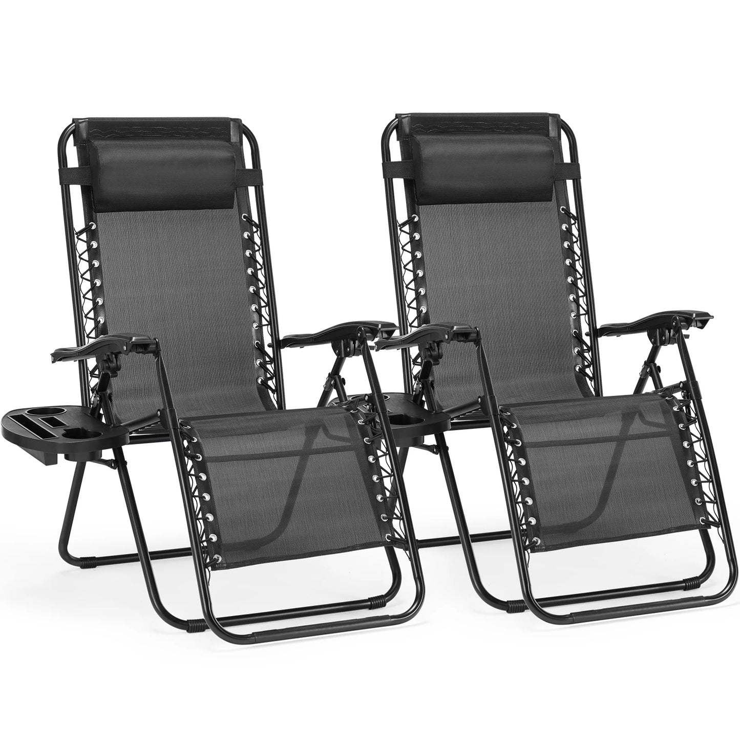 JHK Cup Holder Zero Gravity Portable Recliner For Patio