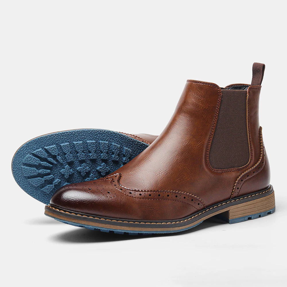Hecrafted Chelsea Boots For Men Casual Retro Comfort Ankle Boots