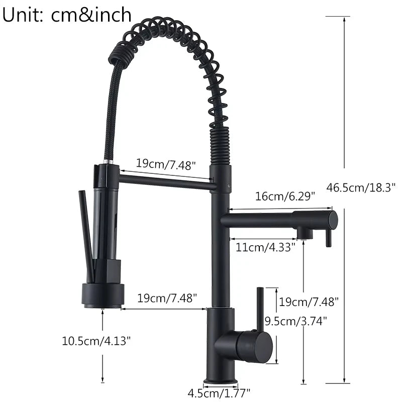 Myqualife Pull Down Kitchen Sink Faucet With Single Handle