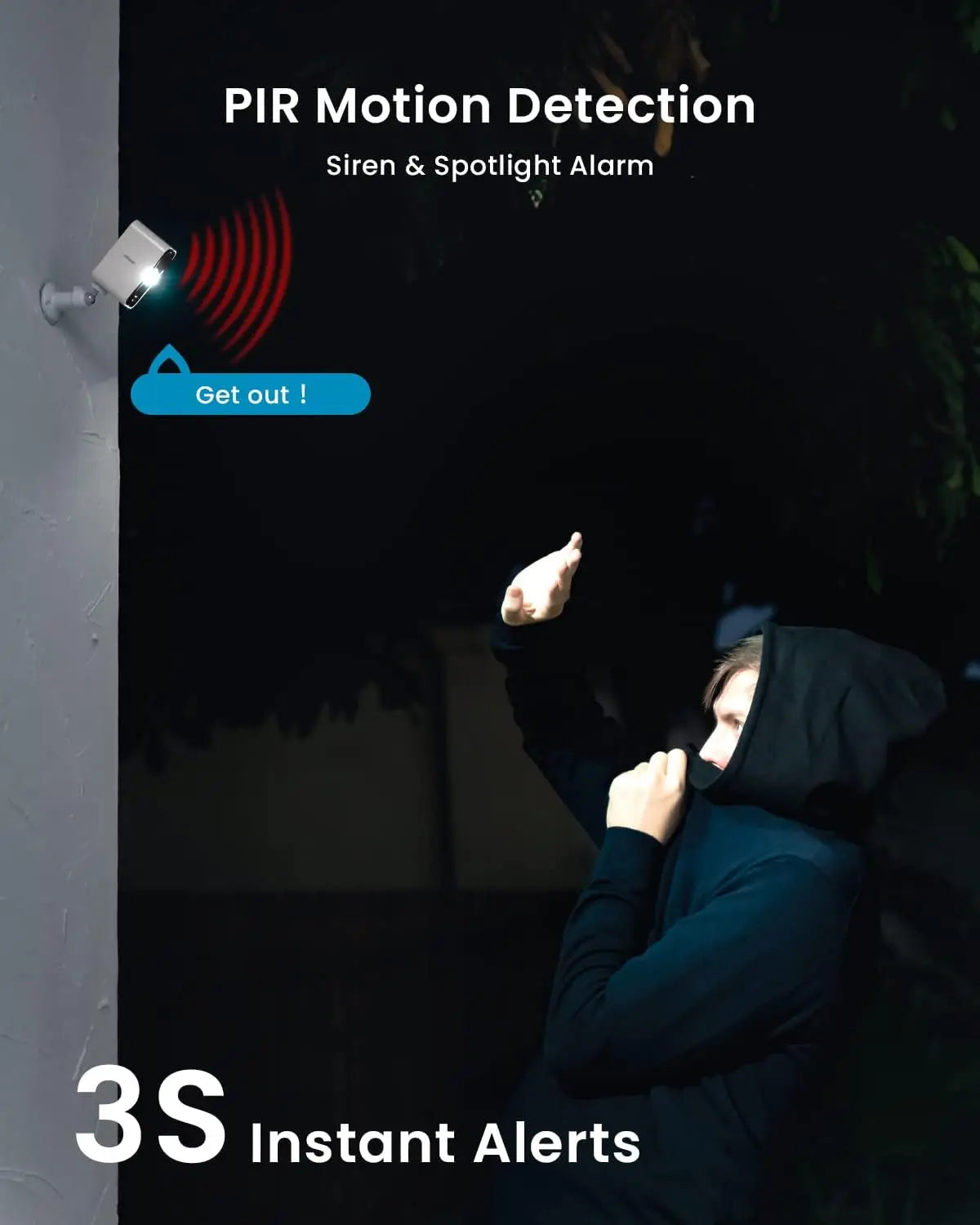 IEGEEK 2K Wireless Security Camera Outdoor Night Vision