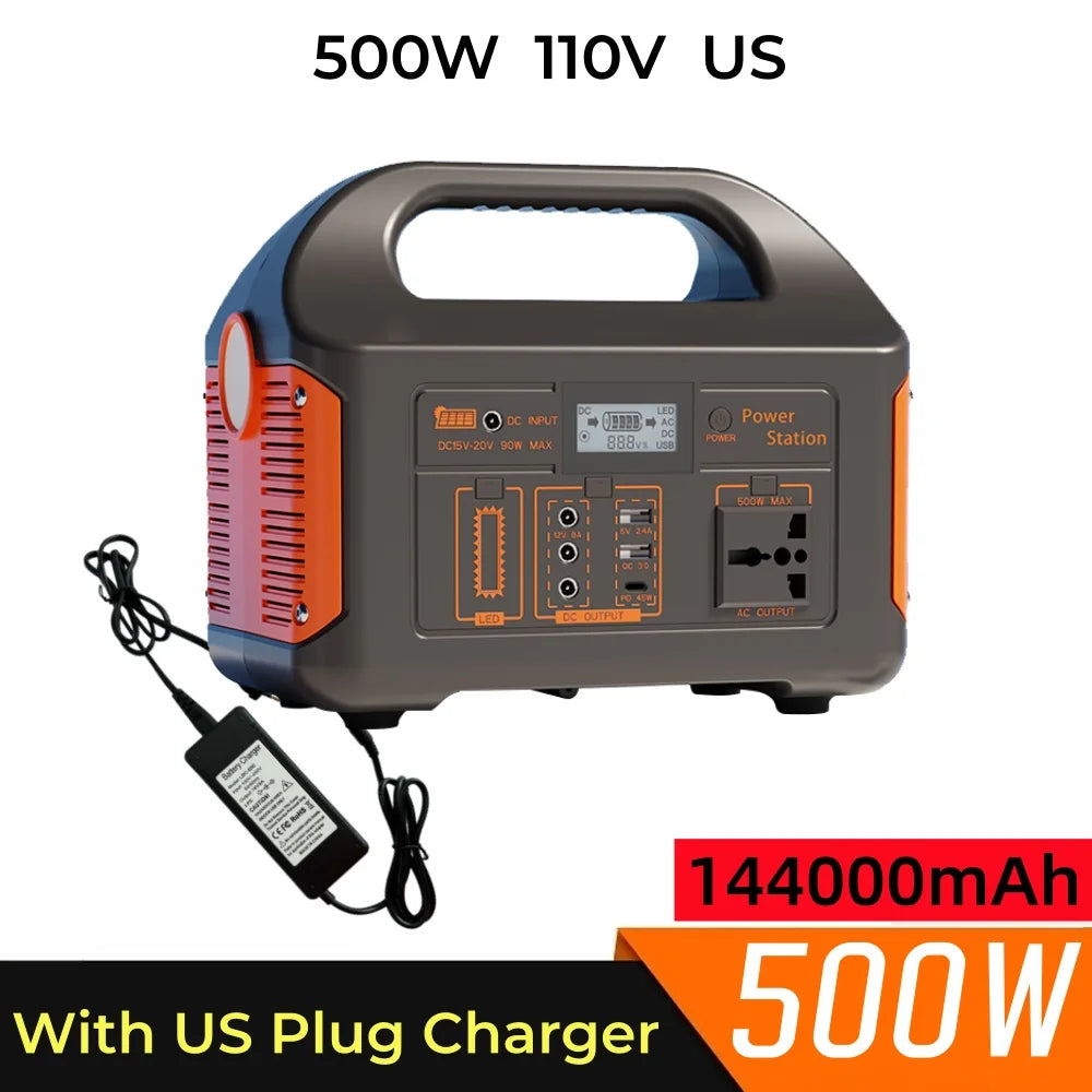 Jsdsolar Portable Solar Power Station 300W 500W LED Light