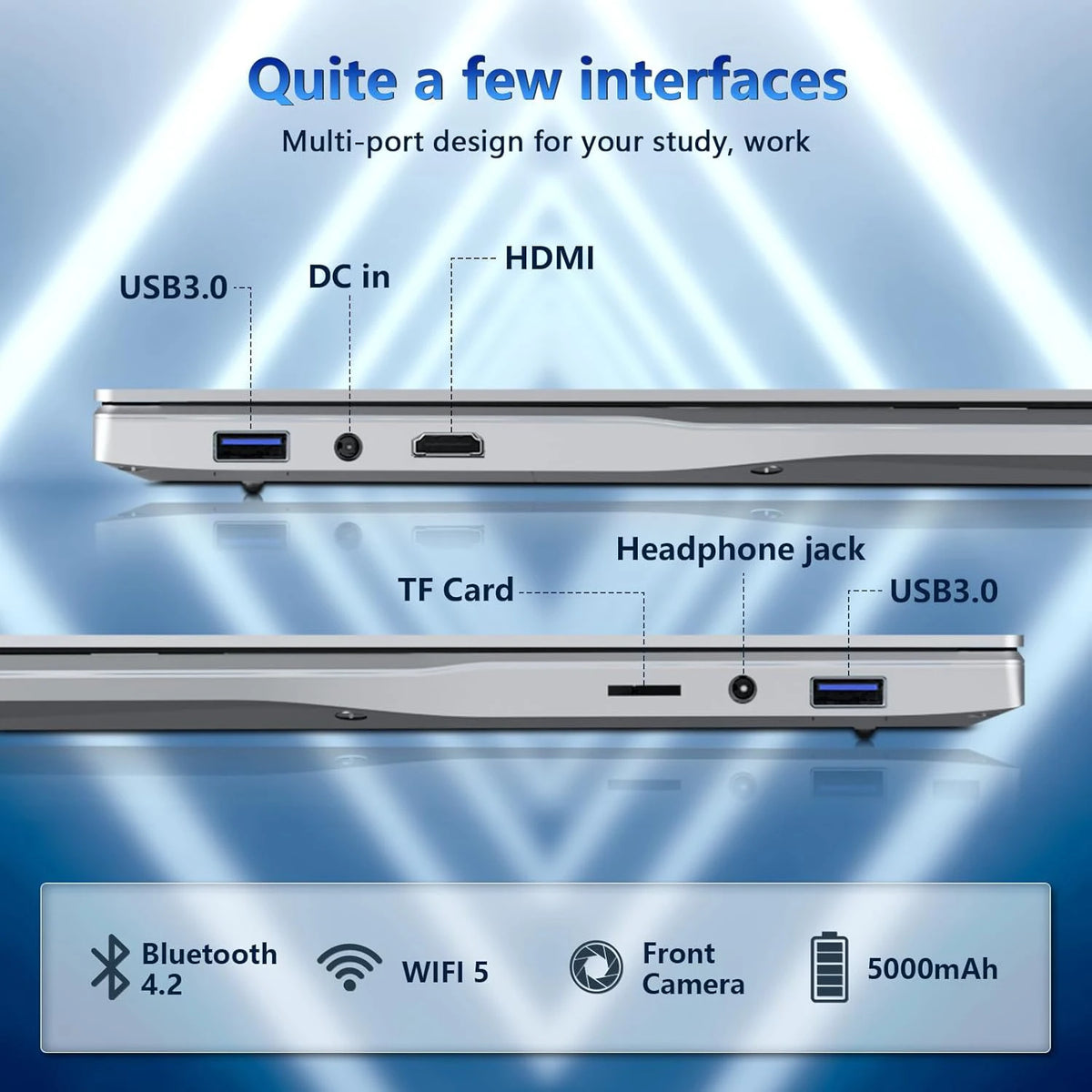Xiaman 15.6 inch Windows 11 Pro Laptop Computer Intel Core i3 IPS 1080P Notebook PC Office Study Laptops Fingerprint Unlock