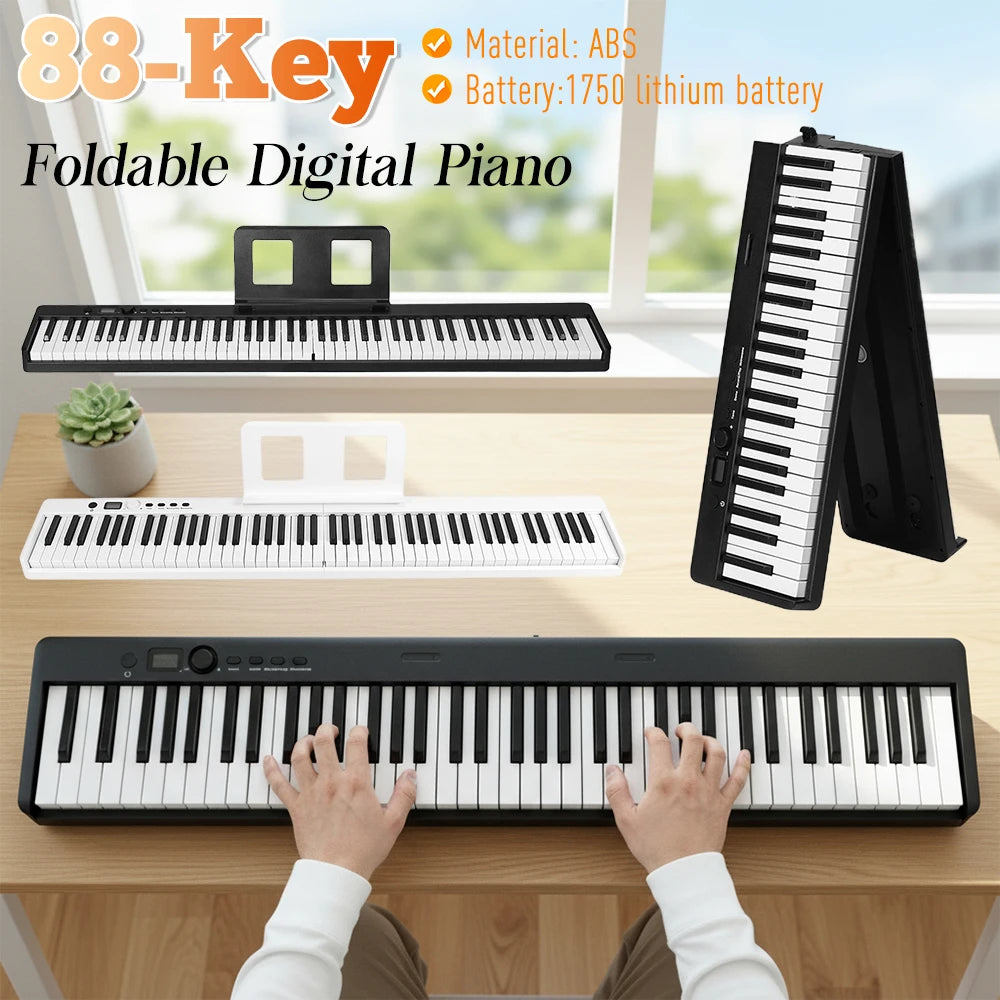 Portable 88 Key Folding Piano Keyboard With Carry Case