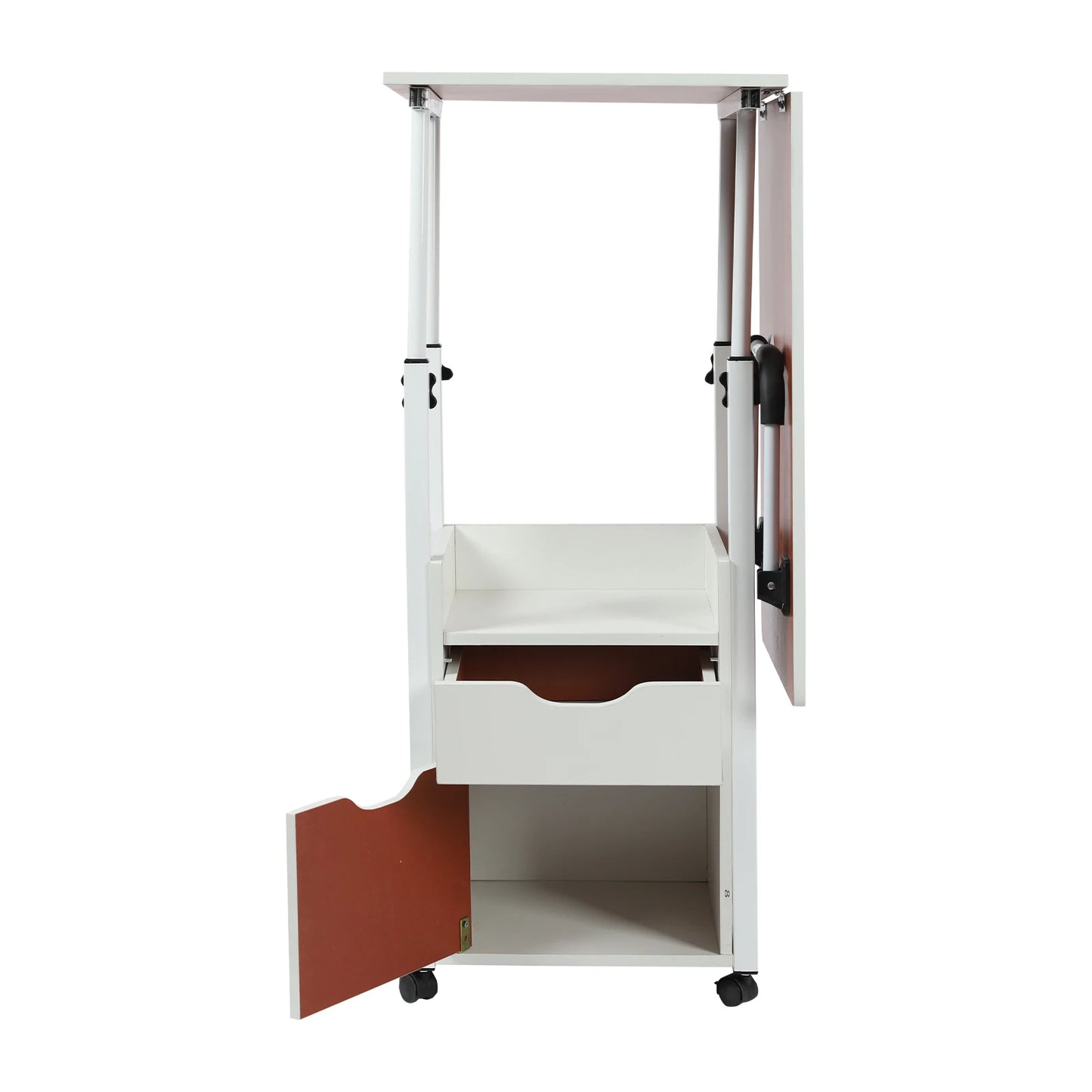 Movable Bedside Table Warp-Proof OverBed Desk Height Adjustable EASY Cleaning Multi-Function Bed Table for Bedrooms/Dormitories