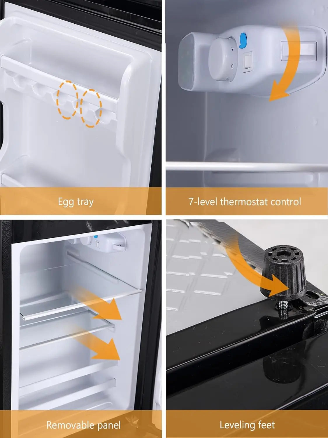 Krib Bling Mini Fridge With Freezer On Top Energy Efficient