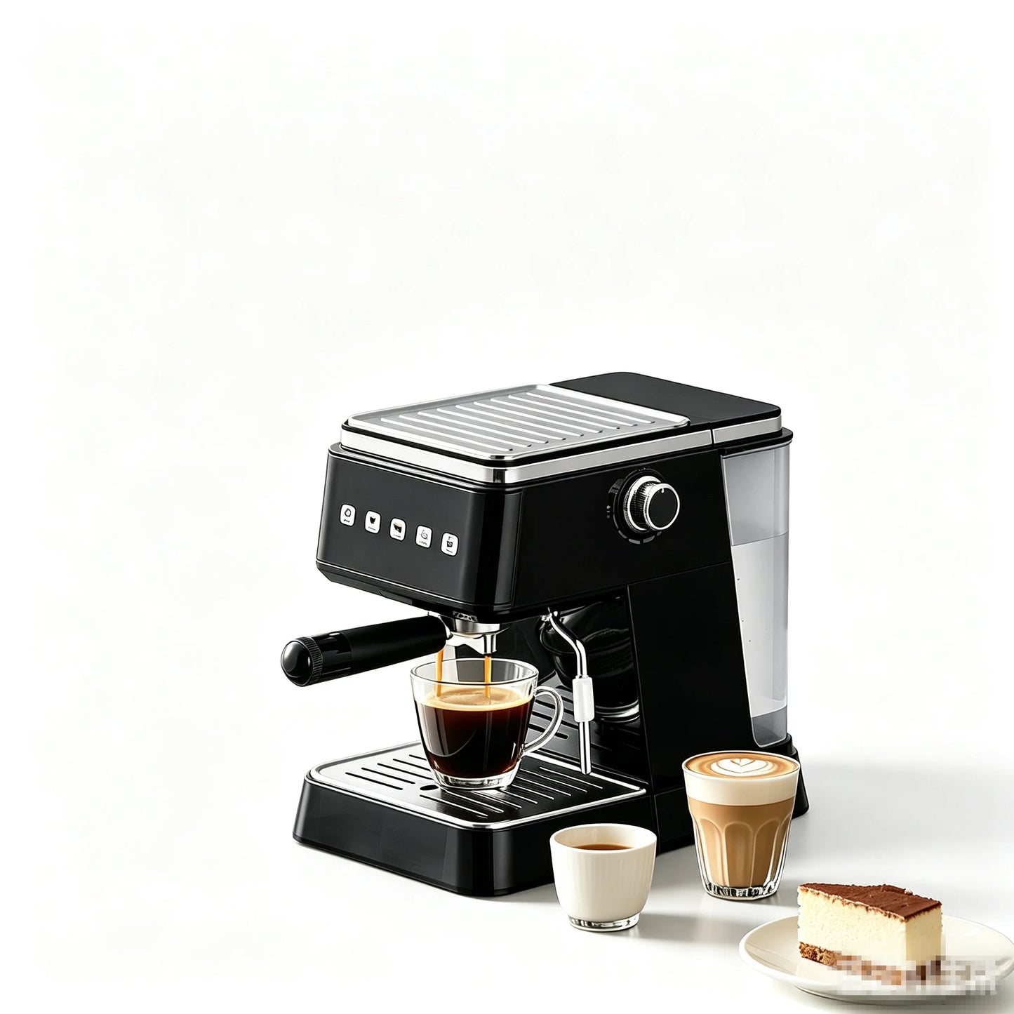 20 Bar Pressure Espresso Coffee Machine 20s Fast Heat Auto Extraction Milk Frother Home Barista Coffee Maker 1.5L Water Tank
