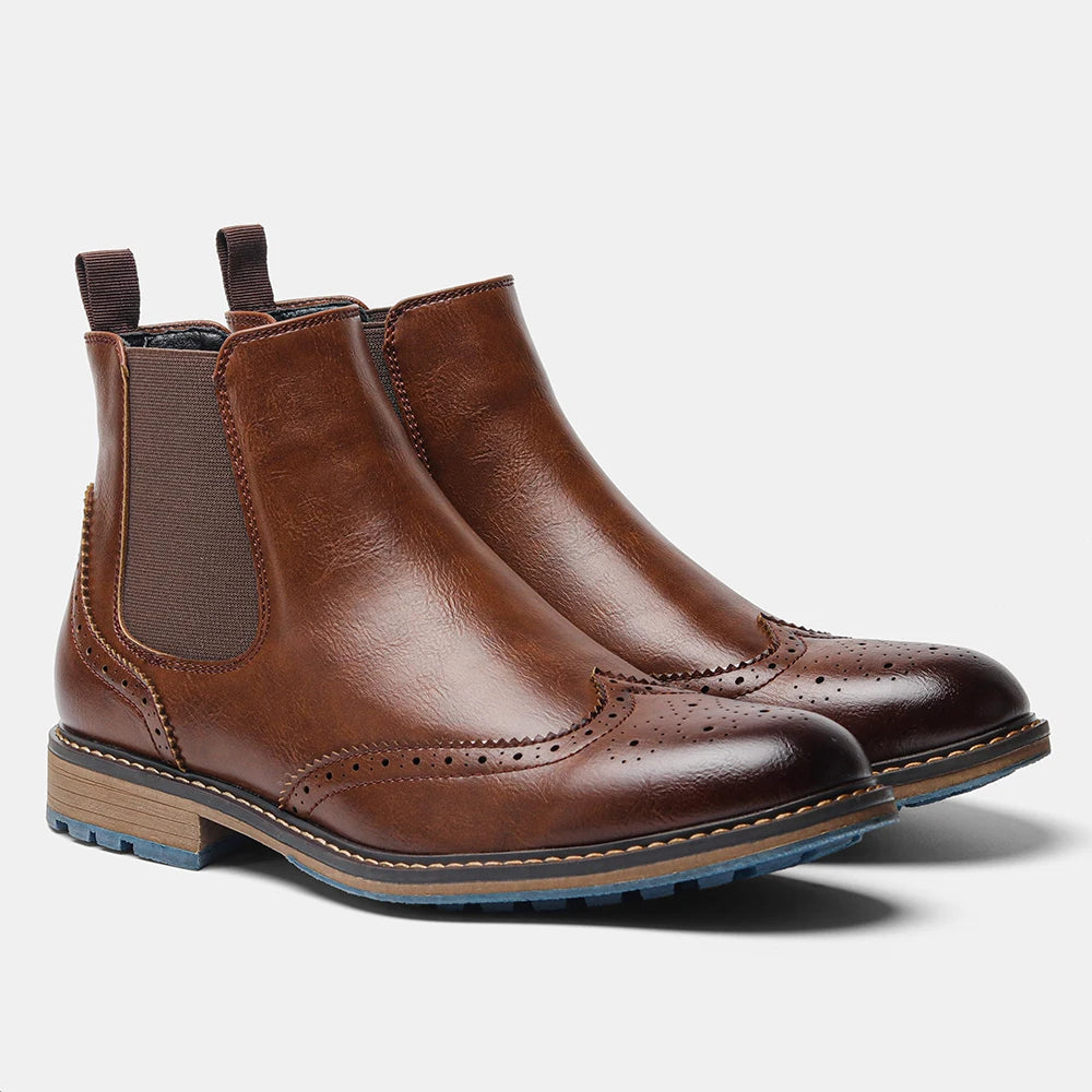 Hecrafted Chelsea Boots For Men Casual Retro Comfort Ankle Boots