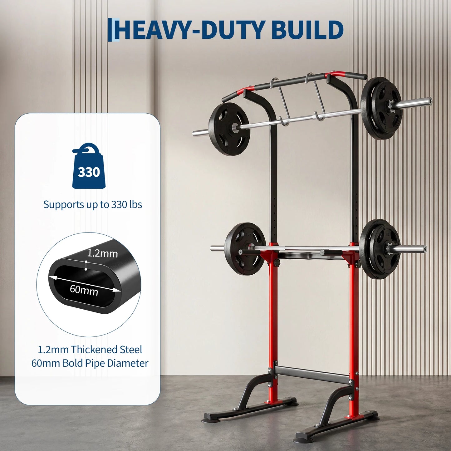 Heavy Duty Power Tower Pull Up Dip Station Multi Function Strength