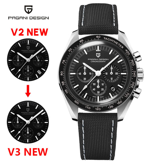 PAGANI DESIGN Moon Men Quartz Watch With Sapphire And Waterproof