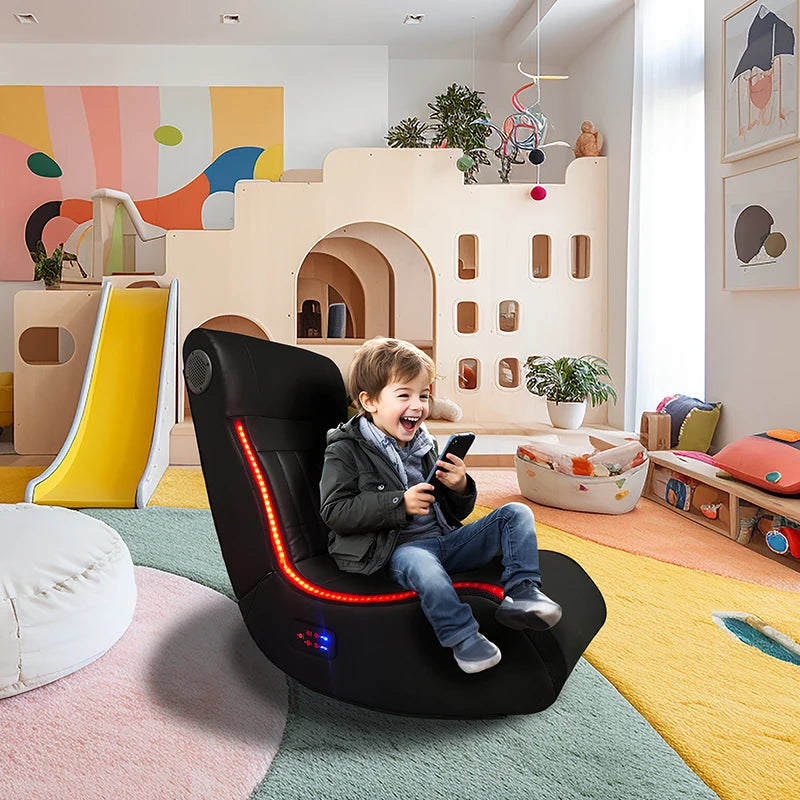 Foldable Gaming Chair With Onboard Speakers USB Charging