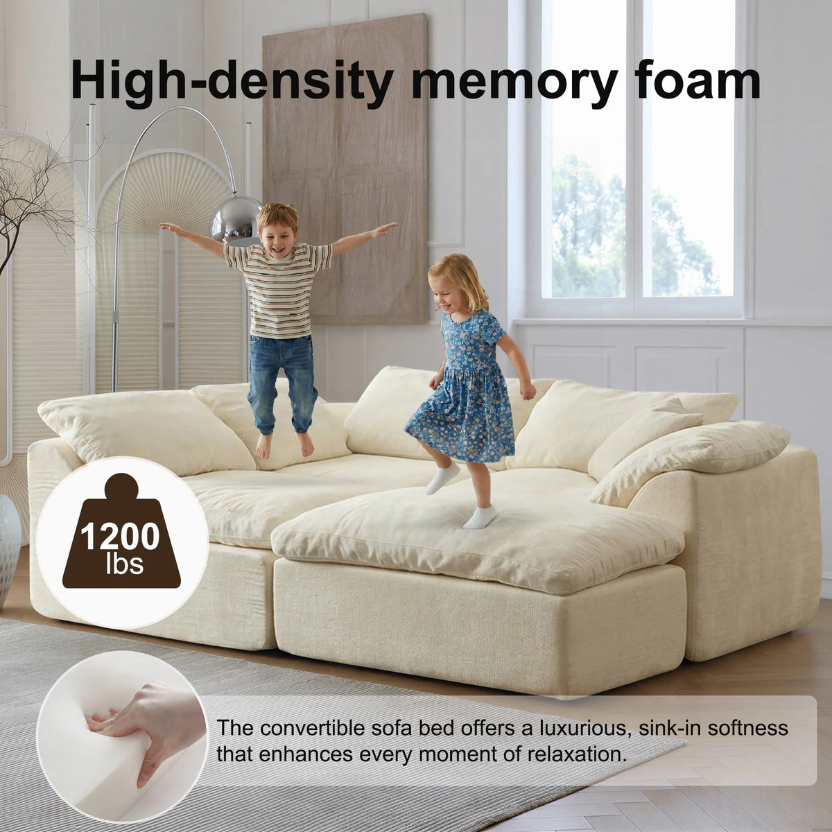 Yeflixvrau Modern Modular Sectional Sofa With Removable Seat Cushions