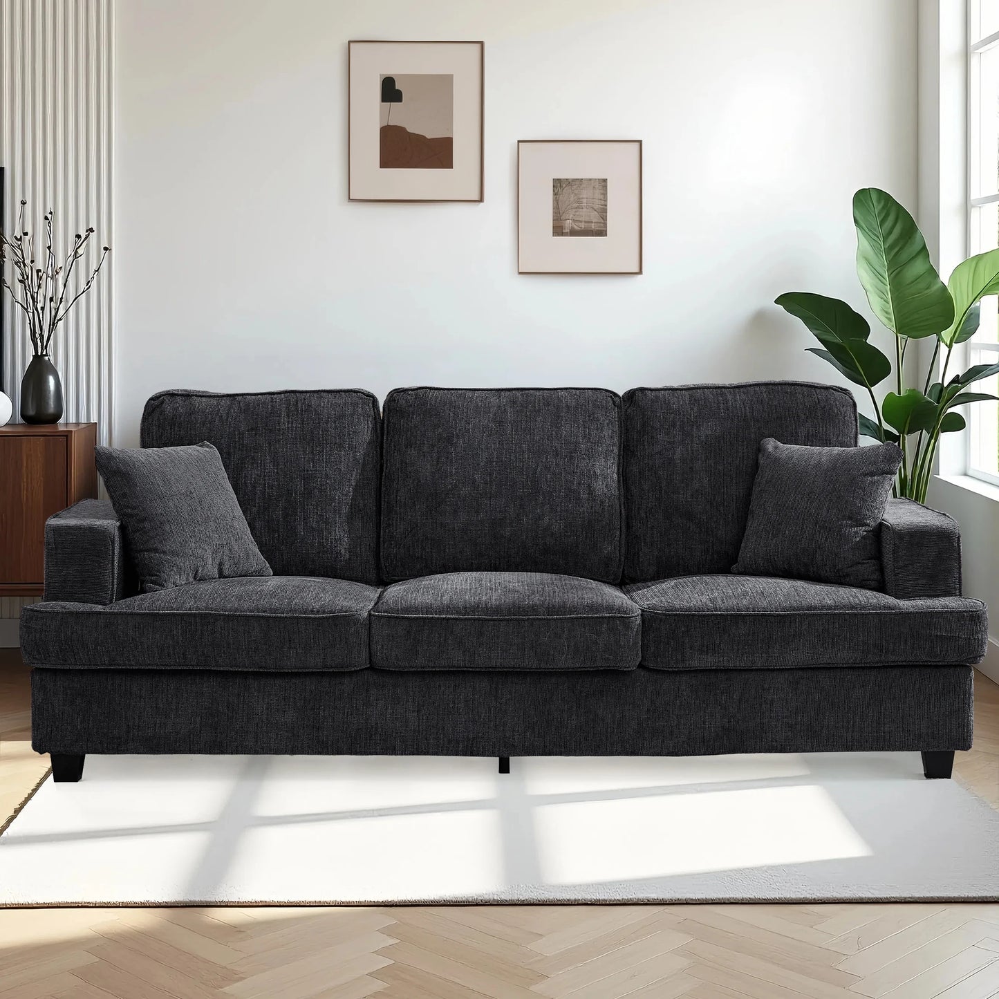 Modern Chenille 3 Seater Cloud Sofa for Living Room