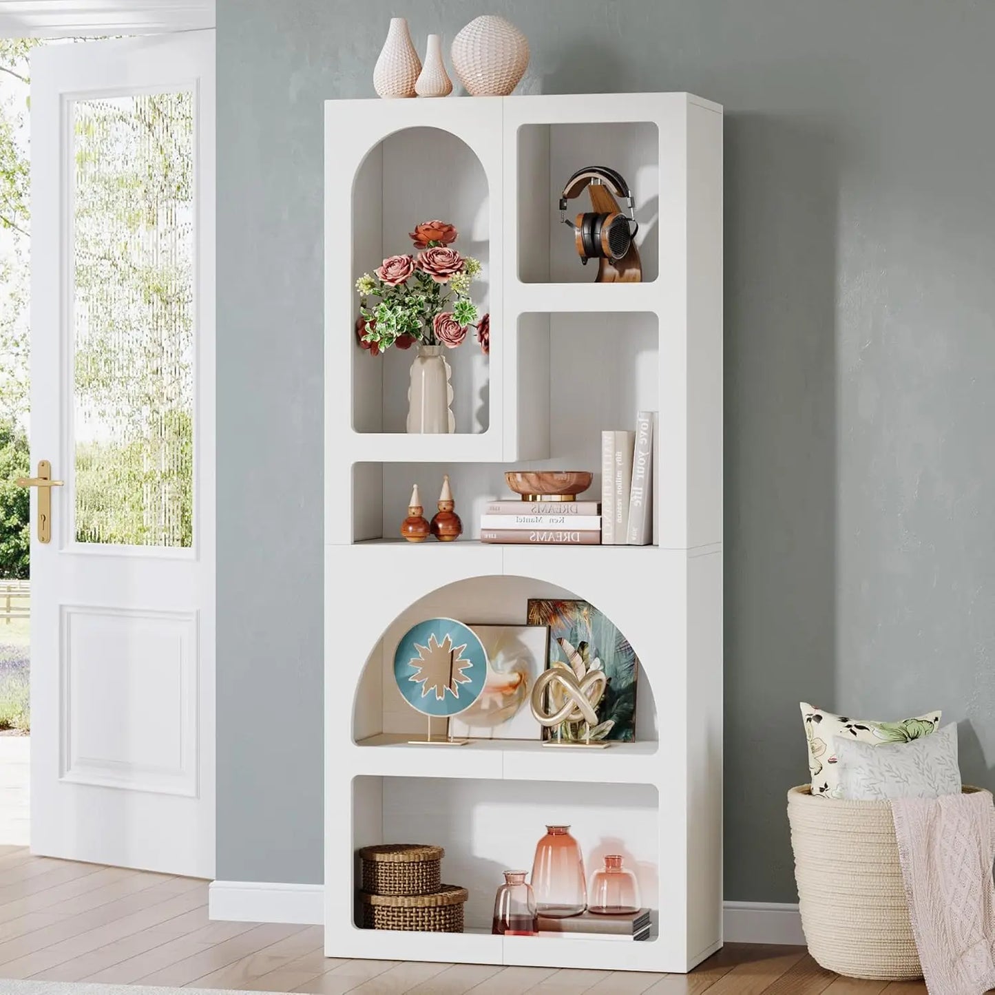 Little Tree Geometric Bookshelf Arched Free Standing