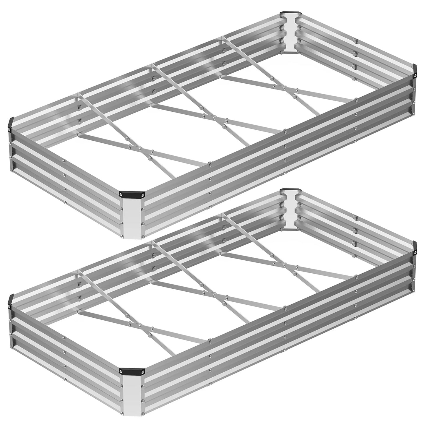 JHK Rectangular Outdoor Metal Garden Bed Planter Box For Vegetables