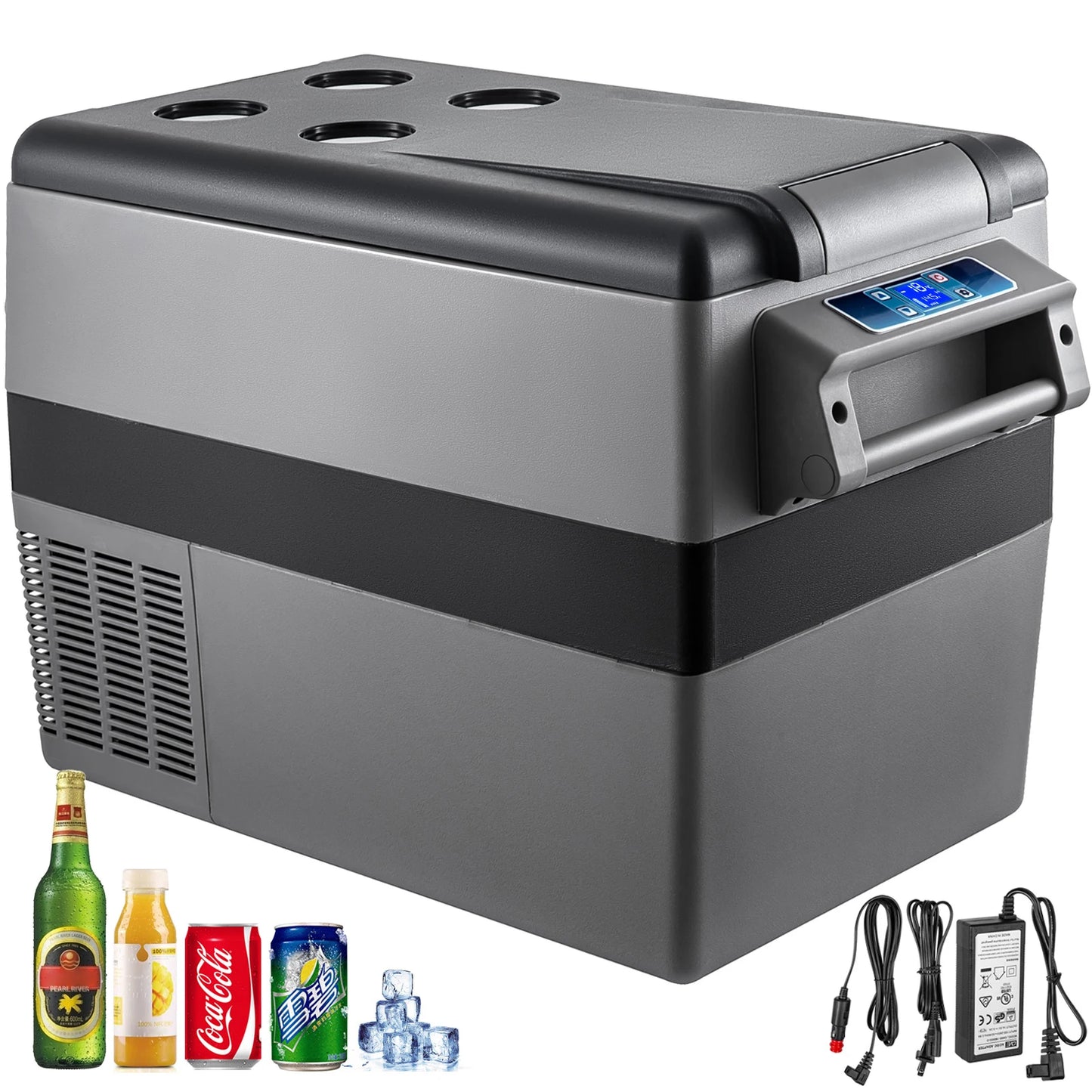 SucceBuy Portable Car Refrigerator 12V Compressor Cooler For Camping