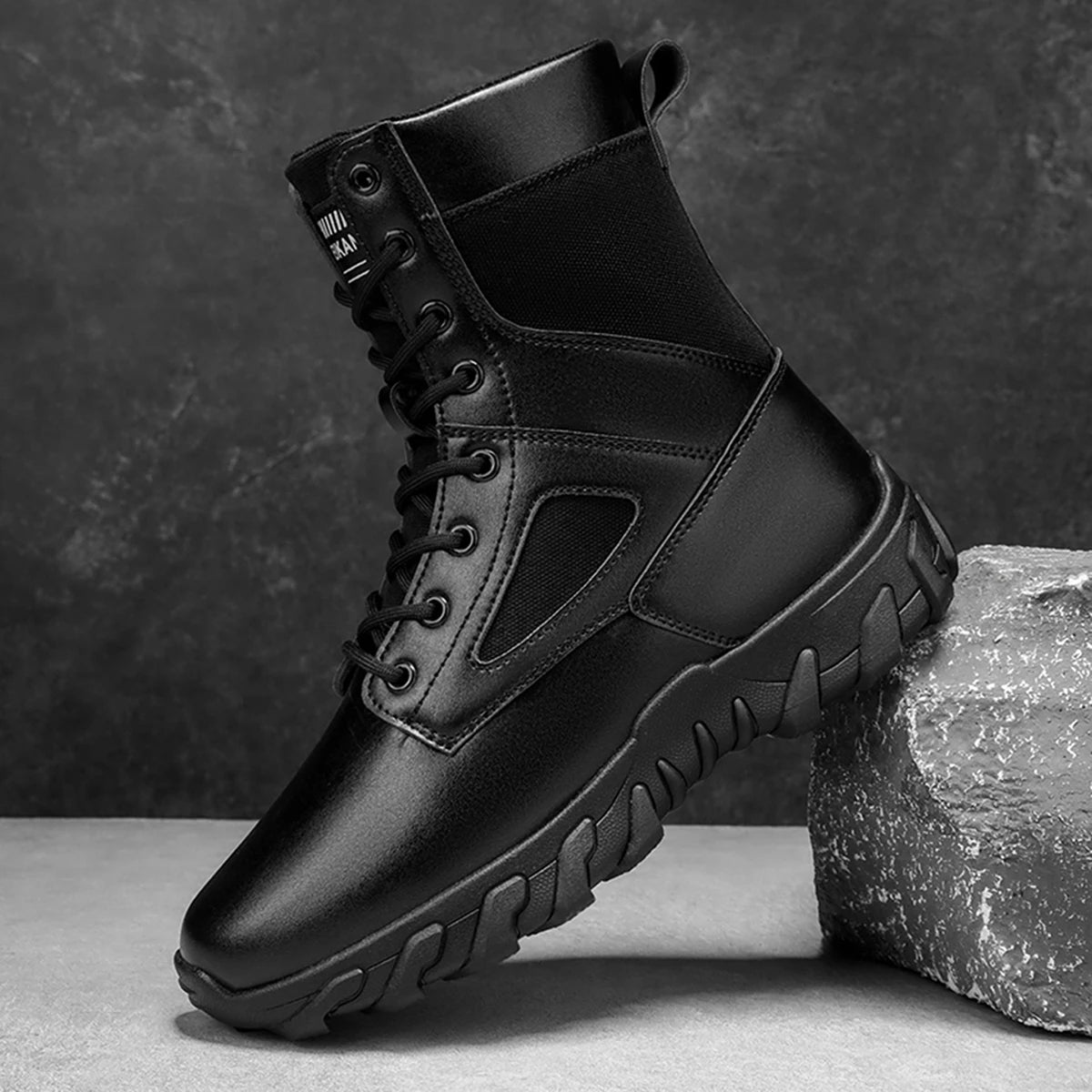 Mens Desert Boots Lace Up Ankle Outdoor Camouflage Wear Resistant