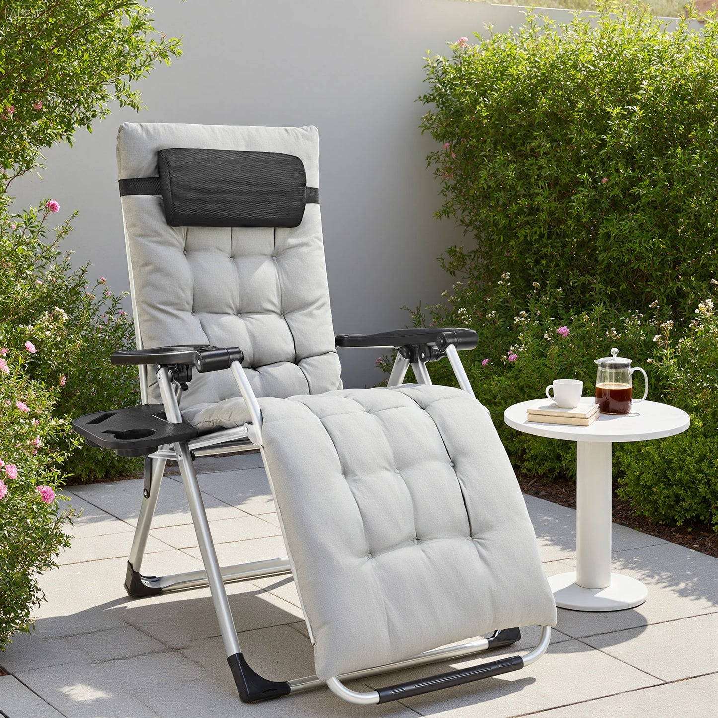 JHK Cup Holder Zero Gravity Portable Recliner For Patio
