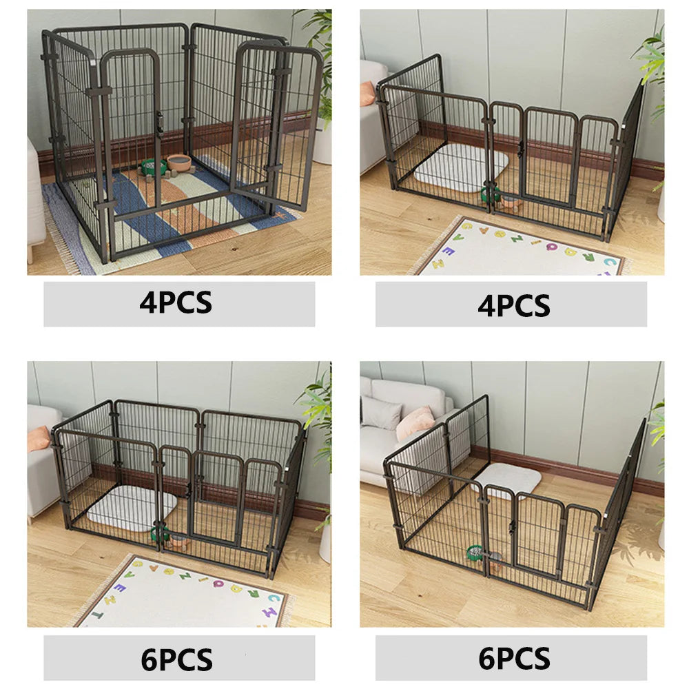 Foldable Dog Fence Playpen For Pets Four To Six Panels