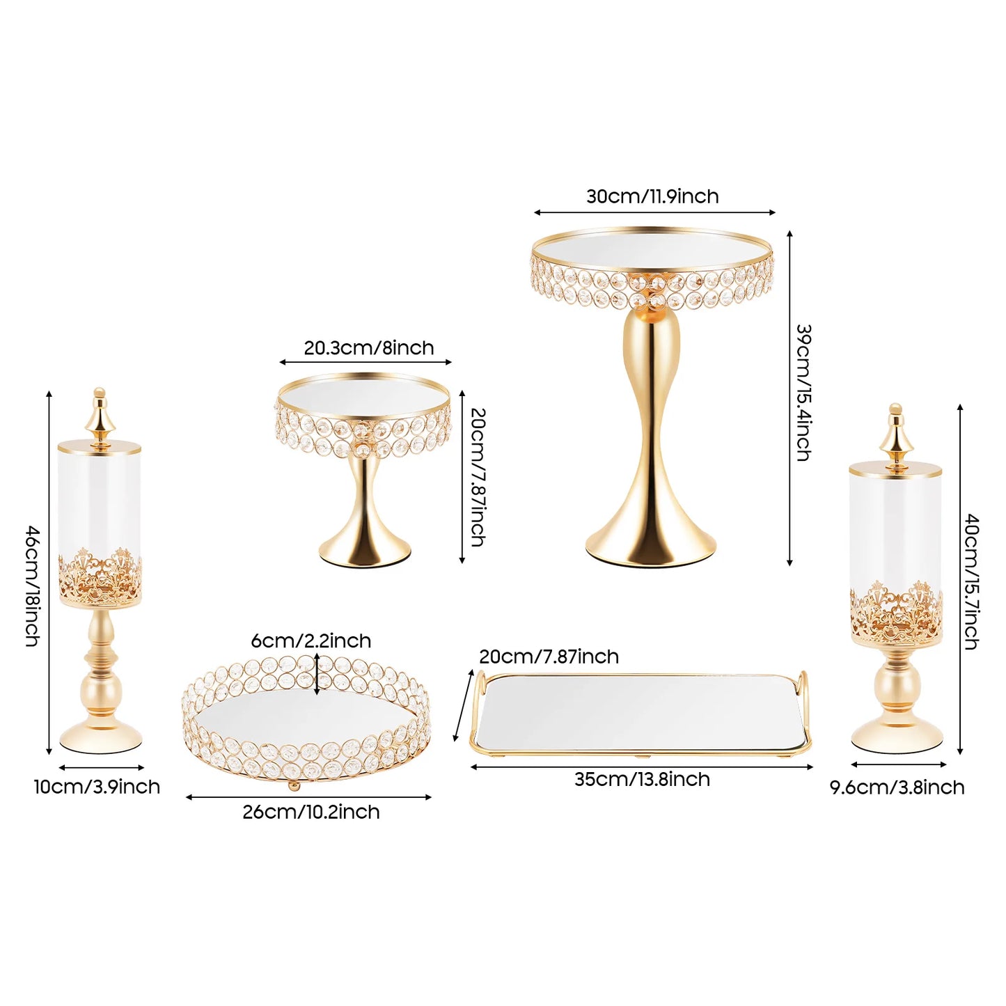 10 Pieces Cake Stand Set for Display And Decoration Ideal for Cake Shops Bakeries Weddings - Kitchen Dining Accessories