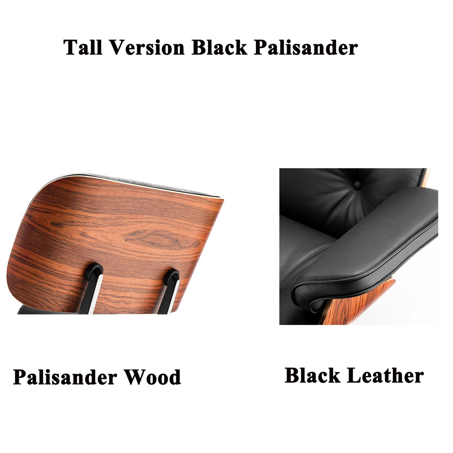 Furgle Top Grain Leather Lounge Chair With Ottoman