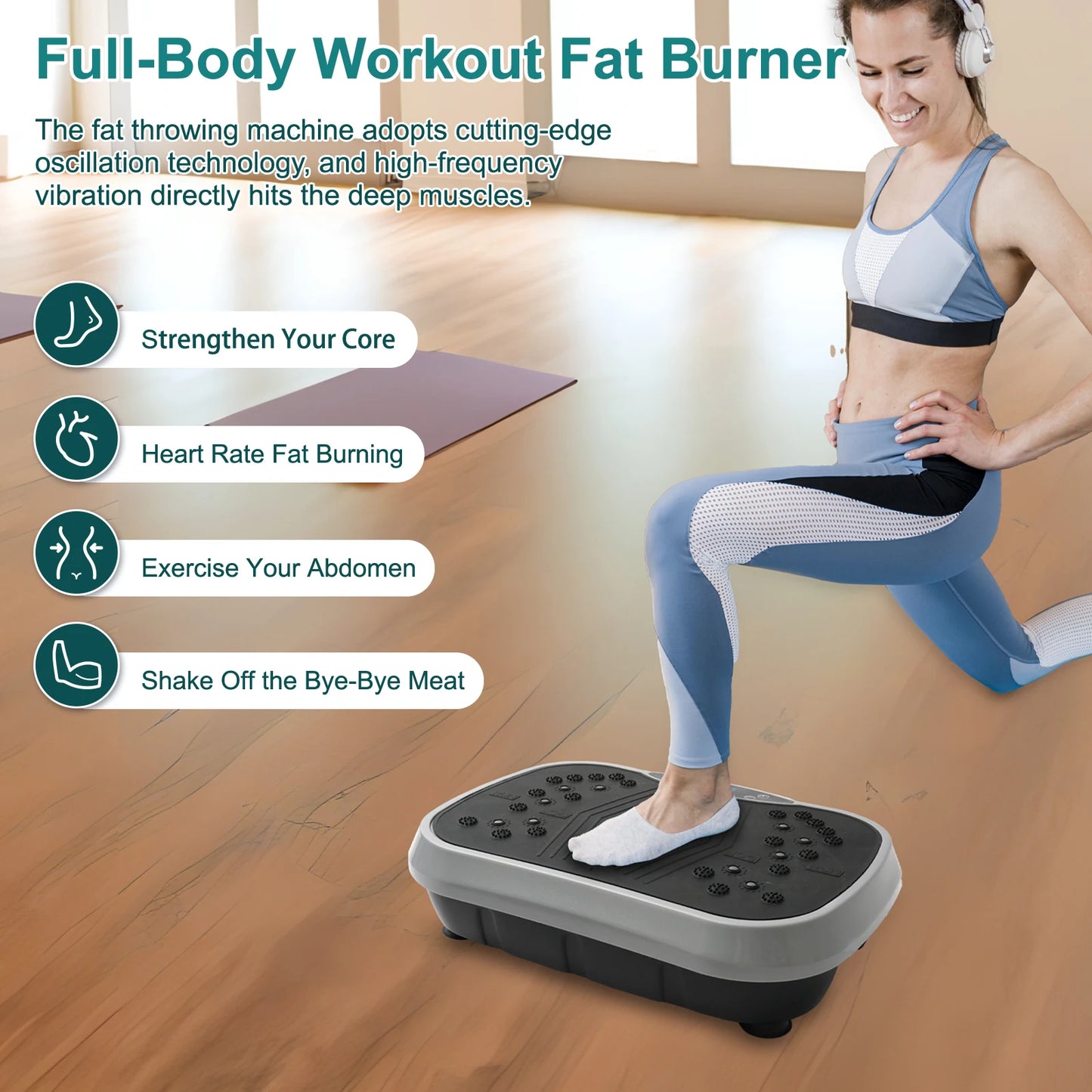Portable Vibration Plate Exercise Machine For Home Workout