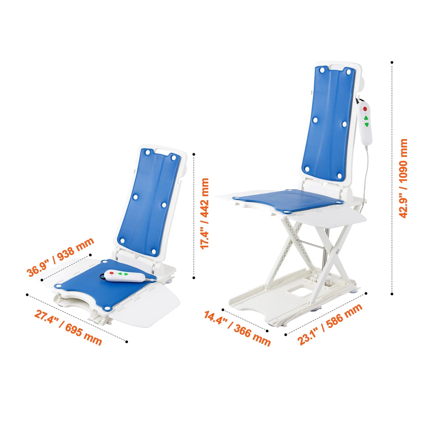SucceBuy Electric Chair Lift For Seniors Patient Support 310 Lbs