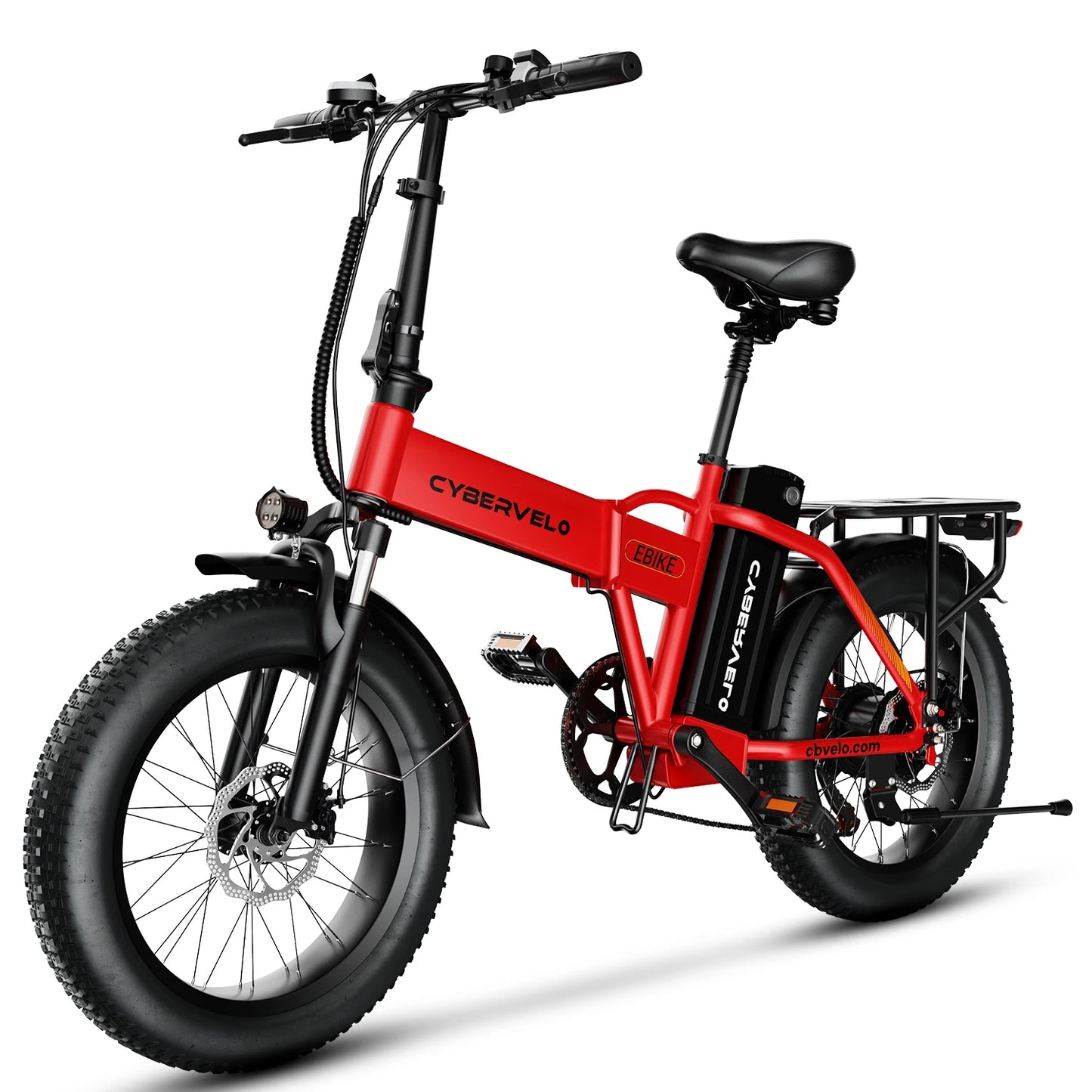 Cybervelo Foldable 1000w Peak Electric Bike With Fat Tires