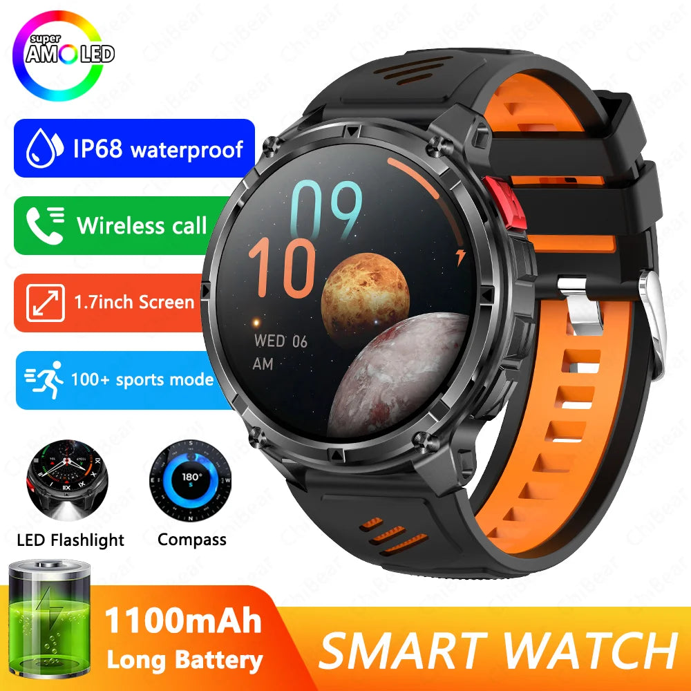 T-Rex3 Pro Smartwatch GPS 5ATM Waterproof Outdoor Military Tracker