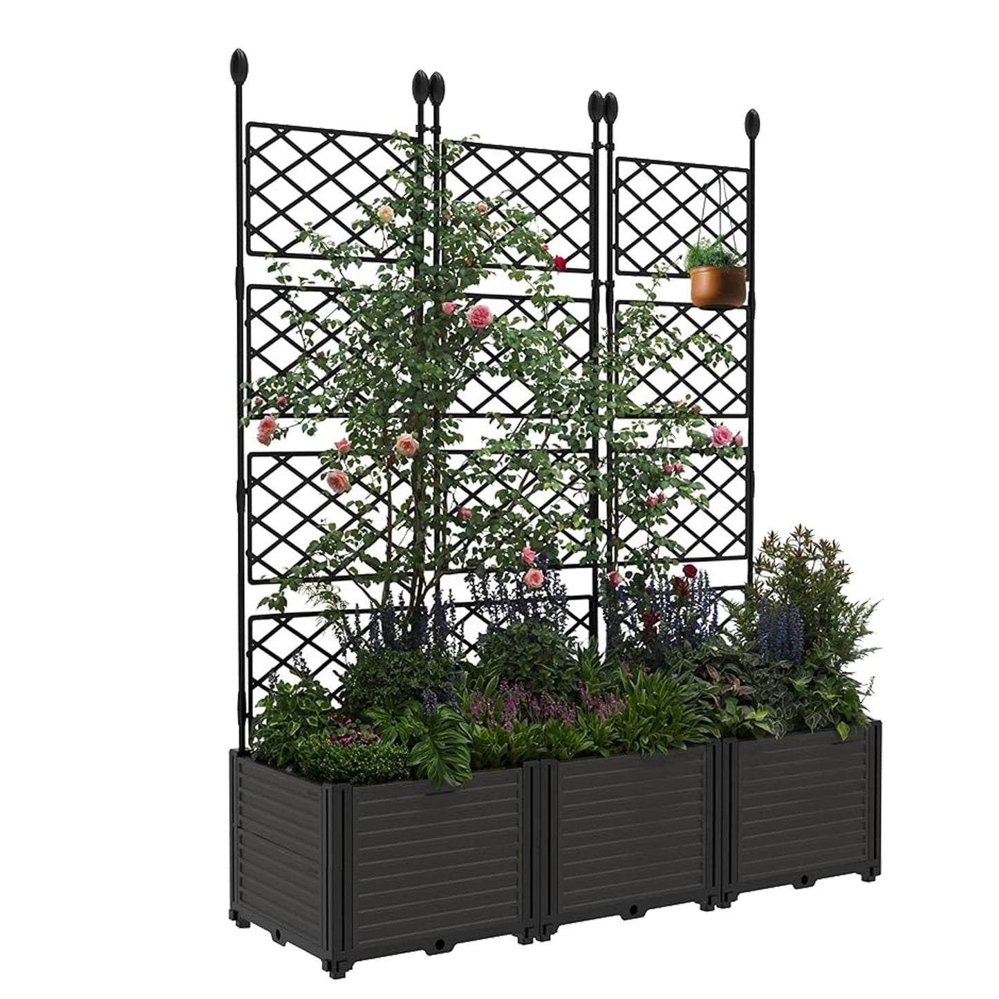 Vertical Raised Garden Bed Trellis Planter Box For Outdoor Plants