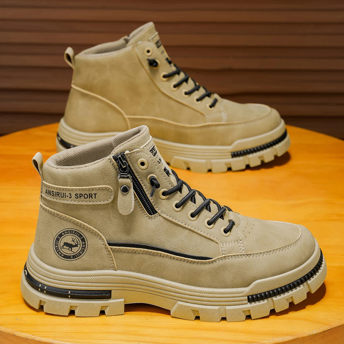 Men's Denim High Top Boots For Casual Everyday Wear