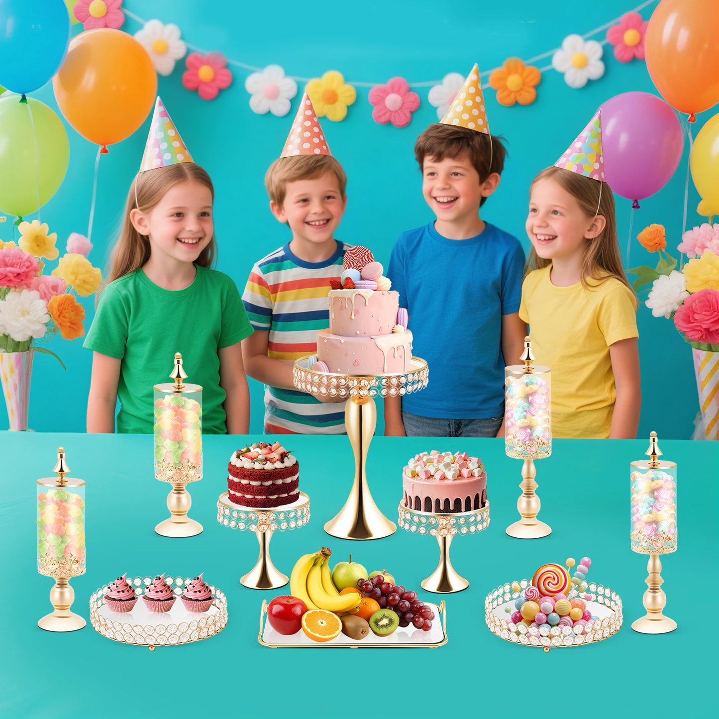 10 Pieces Cake Stand Set for Display And Decoration Ideal for Cake Shops Bakeries Weddings - Kitchen Dining Accessories