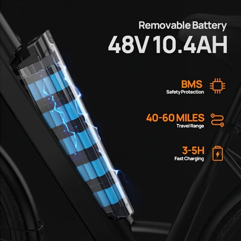 URLIFE Peak 750W E26 Electric Bike For Adults Durable Performance