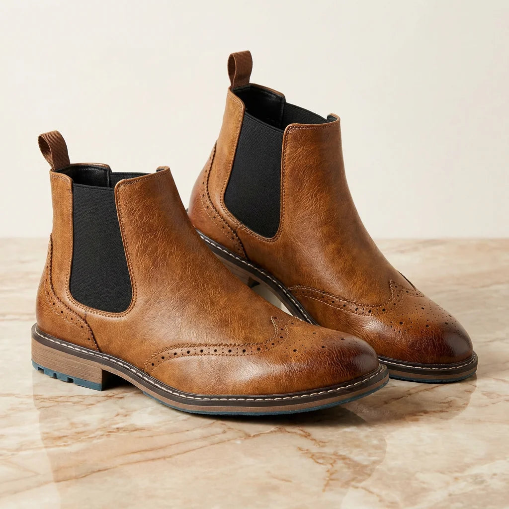 Hecrafted Chelsea Boots For Men Casual Retro Comfort Ankle Boots